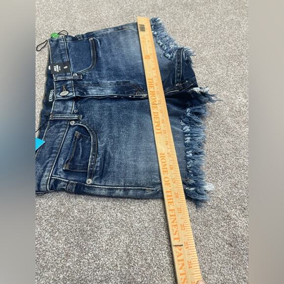 Y2K grunge streetwear Express 6 Edgy SafetyPin Frayed Highrise Shorts Punk Style - Picture 8 of 12